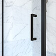 AURLANE - Porte de douche Pivotante et retour 80x80x200 - Profilés noir mat - CRUSH PIVOTANTE - vignette