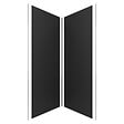 AURLANE - Pack de 2 Panneaux Muraux Aluminium NOIR 90+90x210 cm avec Profilés ANODISE BRILLANT - WALL'IT - vignette