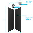 AURLANE - Pack de 2 Panneaux Muraux Aluminium NOIR 90+90x210 cm avec Profilés ANODISE BRILLANT - WALL'IT - vignette
