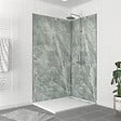 AURLANE - Pack de 2 Panneaux Muraux Pierre Artic Green 90+120x210 cm avec Profilés NOIR MAT - STONE'IT - vignette