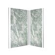 AURLANE - Pack de 2 Panneaux Muraux Pierre Artic Green 90+120x210 cm avec Profilés NOIR MAT - STONE'IT - vignette