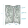 AURLANE - Pack de 2 Panneaux Muraux Pierre Artic Green 90+120x210 cm avec Profilés NOIR MAT - STONE'IT - vignette