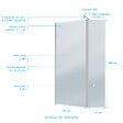 AURLANE - Paroi de Douche et Volet Pivotant 120+40x200cm - Verre Fumé + Barre Fixation Chrome - vignette