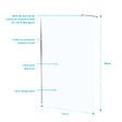 AURLANE - Paroi de Douche 140x195 cm en Verre Trempé 5 mm - Finition Chromé - CHROMED ELEMENTARY - vignette