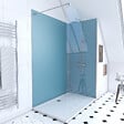 AURLANE - Pack Douche a l'Italienne 90x120 - Kit Panneaux Muraux Bleu/Chrome + Receveur + Paroi 6 mm - vignette