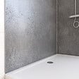 AURLANE - Pack de 2 Panneaux Muraux Pierre Silver Grey 90+120x210 cm avec Profilés ANODISE BRILLANT - STONE'IT - vignette