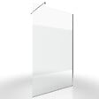 AURLANE - Paroi de Douche Dépolie 140x200cm + Barre de fixation extensible - Verre 8mm - Finition Chrome - vignette