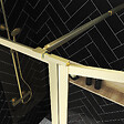 AURLANE - Paroi de Douche avec Volet Pivotant 100+40x200 cm - Finition Or Doré Brossé - GOLDY CONTOURING - vignette