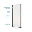 AURLANE - Porte de Douche pivotante 90x180 cm en Verre Trempe 5 mm - Finition Noire - DARK ELEMENTARY - vignette