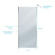 AURLANE - Paroi de Douche 90x200cm Verre Fumé 8mm - Barre de Fixation Extensible et Profil Chrome - vignette