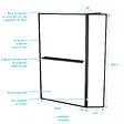 AURLANE - Paroi de Douche avec Volet Pivotant 120+40x200cm - Profilé, Porte-serviette et étagère NOIR MAT - vignette