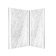 AURLANE - Pack de 2 Panneaux Muraux Pierre Artic Storm 90+120x210 cm avec Profilés NOIR MAT - STONE'IT - vignette