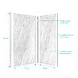 AURLANE - Pack de 2 Panneaux Muraux Pierre Artic Storm 90+120x210 cm avec Profilés NOIR MAT - STONE'IT - vignette