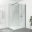 AURLANE - Pack de 2 Panneaux Muraux Pierre Artic Storm 90+120x210 cm avec Profilés NOIR MAT - STONE'IT - vignette