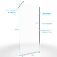 AURLANE - Paroi de Douche 90x200cm Verre Transparent - Barre de Fixation Extensible et Profil Chrome - vignette
