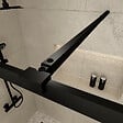 AURLANE - Paroi de Douche Noir Mat 100x200cm - Porte-serviette et étagère - DARK CONTOURING SHELF - vignette