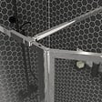 AURLANE - Paroi de Douche avec Volet Pivotant 120+40x200cm - Finition Chromée - CHROMED CONTOURING - vignette
