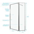 AURLANE - Paroi de Douche avec Volet Pivotant 120+40x200cm - Finition Chromée - CHROMED CONTOURING - vignette