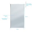 AURLANE - Paroi de Douche 120x200cm Verre Fumé - Profilé + Barre Plafond Finition Chrome - FREEDOM 2 SMOKED - vignette