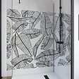 AURLANE - Paroi de Douche 120x195cm Serigraphie Type Jungle - Verre 5mm - Bras de Fixation Redecoupable - vignette