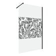 AURLANE - Paroi de Douche 120x195cm Serigraphie Type Jungle - Verre 5mm - Bras de Fixation Redecoupable - vignette