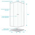AURLANE - Pack porte de douche coulissante blanc de 78 à 90x185cm + receveur 80x80 - WHITY SLIDE - vignette