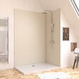 AURLANE - Lot de 2 Panneaux Muraux Aluminium Ivoire 90+120x210 cm avec Profilés Chrome - WALL'IT - vignette