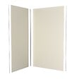 AURLANE - Lot de 2 Panneaux Muraux Aluminium Ivoire 90+120x210 cm avec Profilés Chrome - WALL'IT - vignette