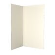 AURLANE - Lot de 2 Panneaux Muraux Aluminium Ivoire 90+120x210 cm avec Profilés Chrome - WALL'IT - vignette