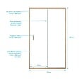 AURLANE - Porte de douche Coulissante 120x200cm - Profilés Aluminium effet Bois - Verre 6mm - WOOD CRUSH - vignette