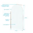 AURLANE - Paroi de Douche arrondie 120x200 cm - Profilé Or Doré Brossé - GOLDY CURVED - vignette