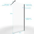 AURLANE - Paroi de Douche 90x200cm Verre Transparent - Barre de Fixation Extensible et Profil Noir - vignette