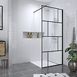 AURLANE - Pack Paroi de douche 90x195 cm + RECEVEUR EN ACRYLIQUE BLANC EFFET PIERRE 90X90 - vignette