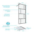 AURLANE - Pack Paroi de douche 90x195 cm + RECEVEUR EN ACRYLIQUE BLANC EFFET PIERRE 90X90 - vignette