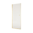 AURLANE - Porte de Douche Pivotante 90x195cm - Verre Trempe 8mm Anticalcaire - Alu Or Brosse - GOLD ELEMENTARY - vignette
