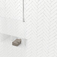 AURLANE - Paroi de Douche 120x200cm Dépolie - Profilé + Barre Plafond Finition Chrome - FREEDOM 2 FROSTED - vignette