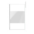 AURLANE - Paroi de Douche 120x200cm Dépolie - Profilé + Barre Plafond Finition Chrome - FREEDOM 2 FROSTED - vignette