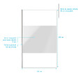 AURLANE - Paroi de Douche 120x200cm Dépolie - Profilé + Barre Plafond Finition Chrome - FREEDOM 2 FROSTED - vignette