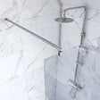 AURLANE - Paroi de douche a l'italienne - VERRE TRANSPARENT 6mm - paroi + Barre de fixation recoupable - vignette