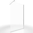 AURLANE - Paroi de douche a l'italienne - VERRE TRANSPARENT 6mm - paroi + Barre de fixation recoupable - vignette