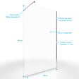 AURLANE - Paroi de douche a l'italienne - VERRE TRANSPARENT 6mm - paroi + Barre de fixation recoupable - vignette