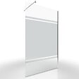 AURLANE - Paroi de Douche 140x200cm - Bande Miroir - Barre de Fixation Extensible et Profil Chrome - vignette