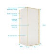 AURLANE - Porte de Douche Pivotante 80x180cm et Retour 90cm - Profil Or Brosse - Verre 5mm - GOLD ELEMENTARY - vignette