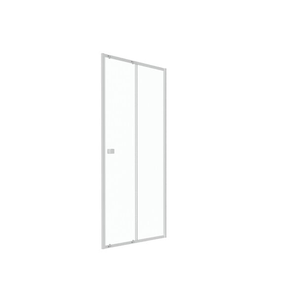 AURLANE - Porte de douche coulissante blanc 100x185cm - extensible - WHITY slide 100 - large