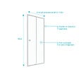 AURLANE - Porte de douche coulissante blanc 100x185cm - extensible - WHITY slide 100 - vignette