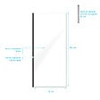 AURLANE - Paroi de Douche 90x200cm Verre Transparent - Profilé + Barre Plafond Noire - FREEDOM 2 BLACK - vignette