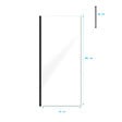 AURLANE - Paroi de Douche 90x200cm Verre Transparent - Profilé + Barre Plafond Noire - FREEDOM 2 BLACK - vignette