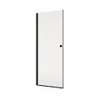 AURLANE - Porte de Douche Pivotante 70x195cm - Verre Trempe 8mm Anticalcaire - Alu Noir - DARK ELEMENTARY - vignette