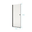AURLANE - Porte de Douche Pivotante 70x195cm - Verre Trempe 8mm Anticalcaire - Alu Noir - DARK ELEMENTARY - vignette