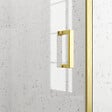 AURLANE - Porte de douche Pivotante 90x200cm - Profilés Or Doré Brossé - Verre Trempé 6mm - GOLDY CRUSH - vignette